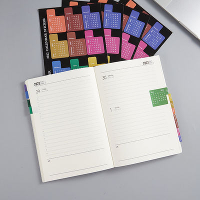 Calendar Stickers Monthly Planner Gift for Journal Notebook Agenda Style Memo Pads