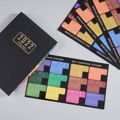Calendar Stickers Monthly Planner Gift for Journal Notebook Agenda Style Memo Pads