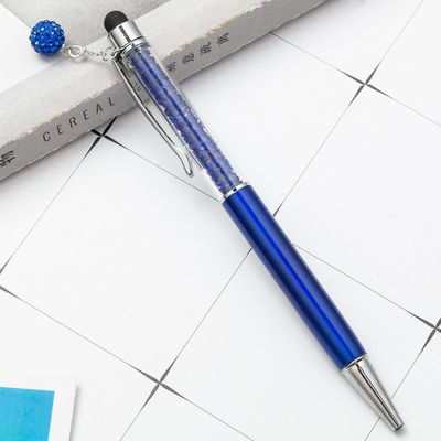Cute Crystal Pen Diamond Ballpoint Pens Stationery Ballpen 2 In 1 Crystal Stylus Pen
