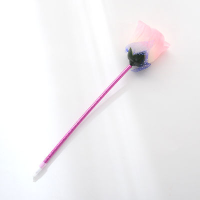 Blue Ink Color Custom Plastic Rose Flower Ballpoint Pen for Office School Writing