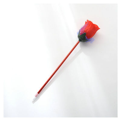 Blue Ink Color Custom Plastic Rose Flower Ballpoint Pen for Office School Writing