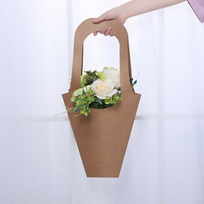Customized Handle Home Decoration Dried Flower Storage Carrier Bag for Fresh Flower
