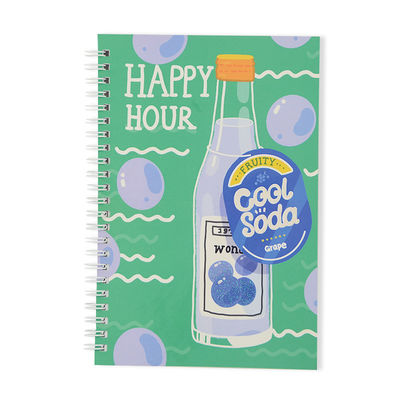Custom A5 Gold Wire Journal Note Book With Spiral Binding And Personalized Cover Design