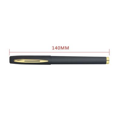 Custom Logo Imprint Black Rubber Coated Plastic Gel Ink Pens for Stationery Promotion