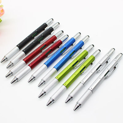 0.5 mm Gel Pen with Ruler Level Stylus and Screwdriver Small Size Big Functionality