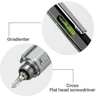 0.5 mm Gel Pen with Ruler Level Stylus and Screwdriver Small Size Big Functionality