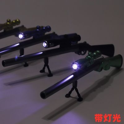 Gel-Ink Toy Gun Shape Writing Pens for Stationery 0.38mm Black Ink 240M Writing Length