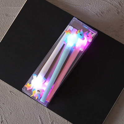 4pcs Set Heat Sensitive Erasable Ink Plastic Gel Light Pen for Trending Cartoon Bear