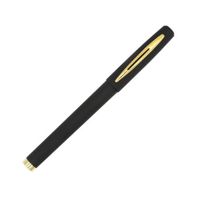 Corporate Advertising Black Metal Gel Ink Pen with Custom Logo and 240M Writing Length