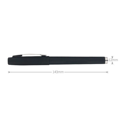Corporate Advertising Black Metal Gel Ink Pen with Custom Logo and 240M Writing Length