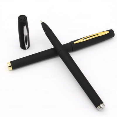 Corporate Advertising Black Metal Gel Ink Pen with Custom Logo and 240M Writing Length