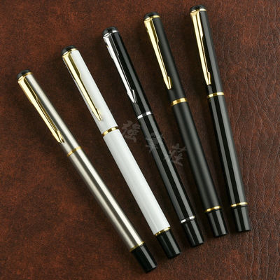 Novelty Ballpoint Pen Black Metal Signature Pen for Spot Supplies Laser Engraving Logo Free Advertising