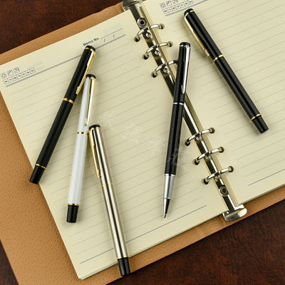 Novelty Ballpoint Pen Black Metal Signature Pen for Spot Supplies Laser Engraving Logo Free Advertising