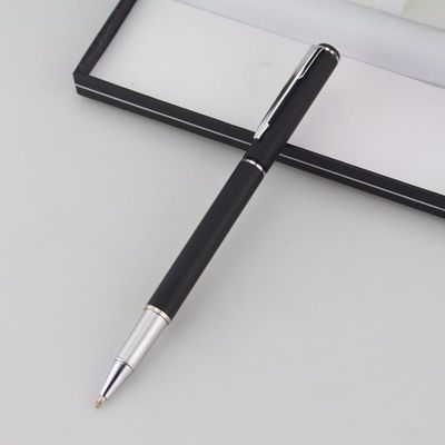 Novelty Ballpoint Pen Black Metal Signature Pen for Spot Supplies Laser Engraving Logo Free Advertising