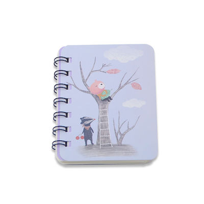 30 Sheets Inner Pages Custom Printing Spiral Student Notebook with Cute Cartoon Design