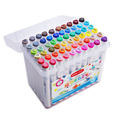 36 Color Kids Art Drawing Pen Double Brush Non-Toxic and Safe Oil Marker Easy to Wash