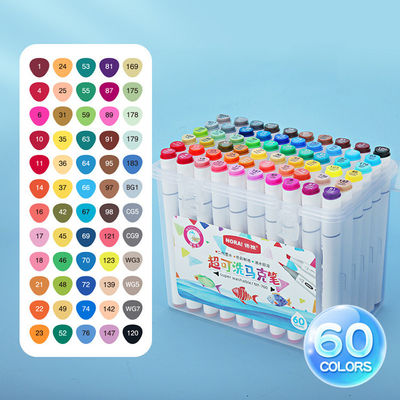 36 Color Kids Art Drawing Pen Double Brush Non-Toxic and Safe Oil Marker Easy to Wash