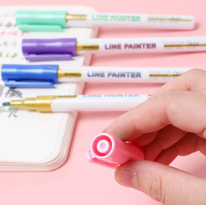 Double line outline pen 9 colors marker highlighter color marker fluorescence pen