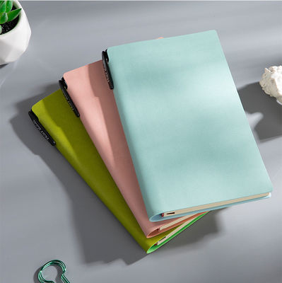 Customized Paper Business Logo Printed Debossed Soft Black PU Planner A5 Leather Notebooks