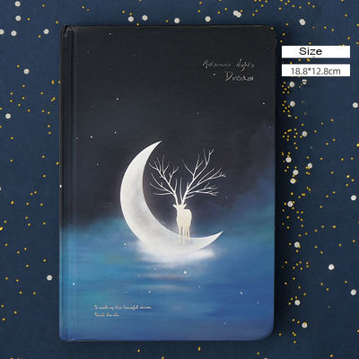 Customized Logo 2022 Creative Luminous Deer Hardback Stationery Gift Notebook Diary Set