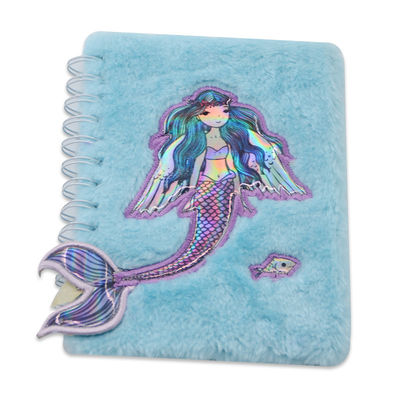 No Adhesive School Stationary Student Diary with Cute Plush Cover and Custom Print LOGO