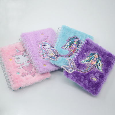 No Adhesive School Stationary Student Diary with Cute Plush Cover and Custom Print LOGO