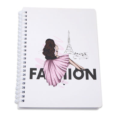 Soft Cover Custom Spiral Notebook Journal 30 Sheets Custom Printing Logo Grid Design