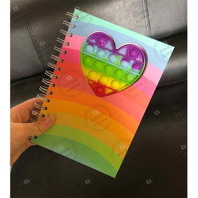 School Office Accessories Hard Cover Spiral Notebook with Durable Silicone Cover