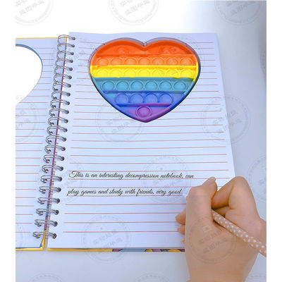 School Office Accessories Hard Cover Spiral Notebook with Durable Silicone Cover