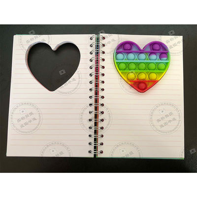 School Office Accessories Hard Cover Spiral Notebook with Durable Silicone Cover