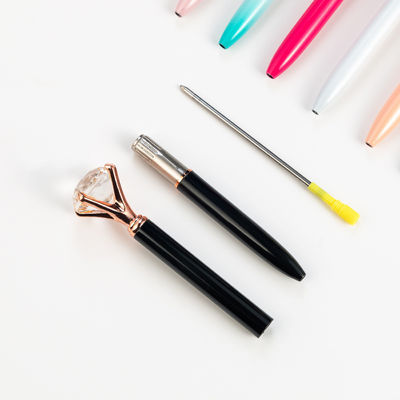 Personalized Diamond Crystal Metal Ballpoint Pen for Gift 2.5g 0.35mm Writing Width