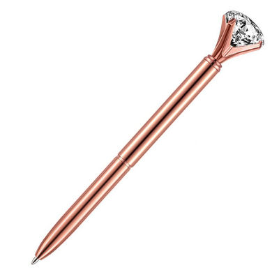 Personalized Diamond Crystal Metal Ballpoint Pen for Gift 2.5g 0.35mm Writing Width