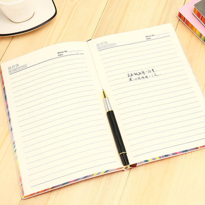 2 Colors Memo Pads Style Custom A5 Hardcover PU Leather Journal Planner Printing