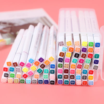 Multi Colored Art Marker Set 12 18 24 36 48 Colors Highlighter Marker Pen Double Tips