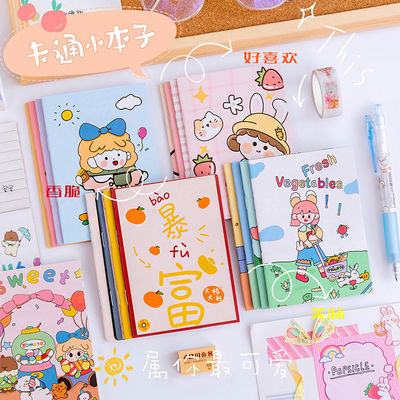 2022 Agenda Organizer A7 Size Kid's Cute Note Book with Cartoon Print Self-Adhesive
