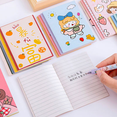 2022 Agenda Organizer A7 Size Kid's Cute Note Book with Cartoon Print Self-Adhesive