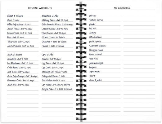 LOGO Customized Fitness Journal and Exercise Log Book for Daily Progress Tracking