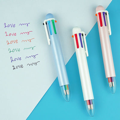 Multi-color Ballpoint Pen with Heat Sensitive Erasable Ink 6 Colors Writing Width 0.7mm
