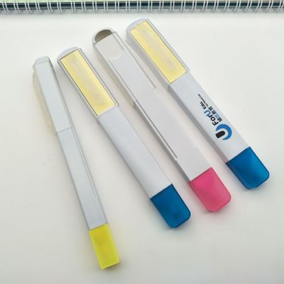 2022 Multi Color Logo OEM Plastic Highlighter Markers Pen with Sticky Note Watercolor Art