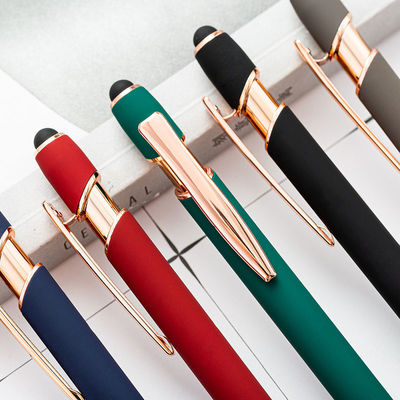 240M Writing Metal Office Ballpoint Pen with Custom Logo and Soft Touch Screen Stylus