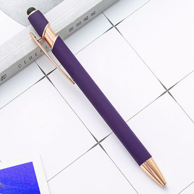 240M Writing Metal Office Ballpoint Pen with Custom Logo and Soft Touch Screen Stylus