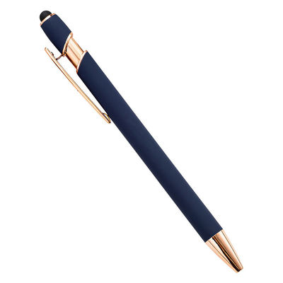 240M Writing Metal Office Ballpoint Pen with Custom Logo and Soft Touch Screen Stylus