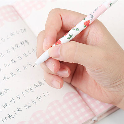 12pcs/box Cute Fruit Gel Pen Set for Student Writing 0.5mm Writing Width Novelty Design