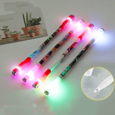 Novelty Led Light Spinner Pen Fingertip Illumination Decompression Gyro Business Ballpoint Pen