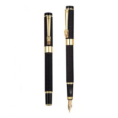2022 Business Gift Metal Frosted Pole Pen 0.5 Iridium Ink Bag Pen for Writing Design