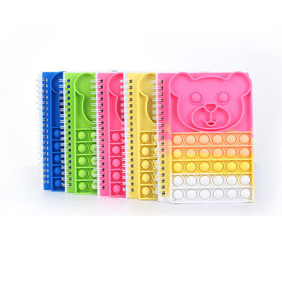 Customized Pop It Notebook Silicone Spiral Fidget Paper Book for Customer Requirements