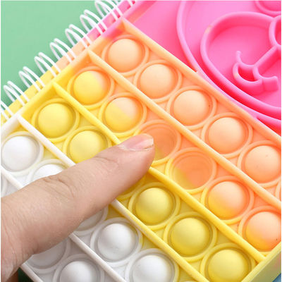 Customized Pop It Notebook Silicone Spiral Fidget Paper Book for Customer Requirements