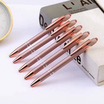 Gel-Ink Ball Pen With Rose Gold Rose Pink Advertising Ballpoint Pen Personalized Gift