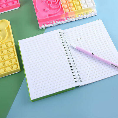 Customized Pop It Notebook Silicone Spiral Fidget Paper Book for Customer Requirements