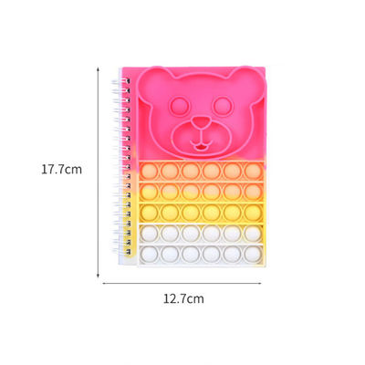 Customized Pop It Notebook Silicone Spiral Fidget Paper Book for Customer Requirements